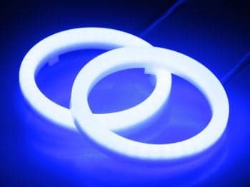 LED Angel Eyes Rings - HI:PE 72mm, Blue